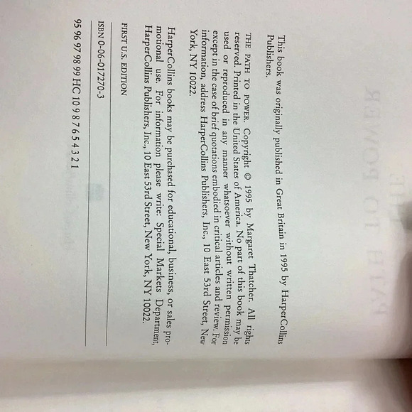 Vintage Margaret Thatcher the path to power 1995 hardcover book - Picture 3 of 3